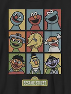 Image 2 of 4, Sesame Street Puppet Grid Graphic T-Shirt for Kids
