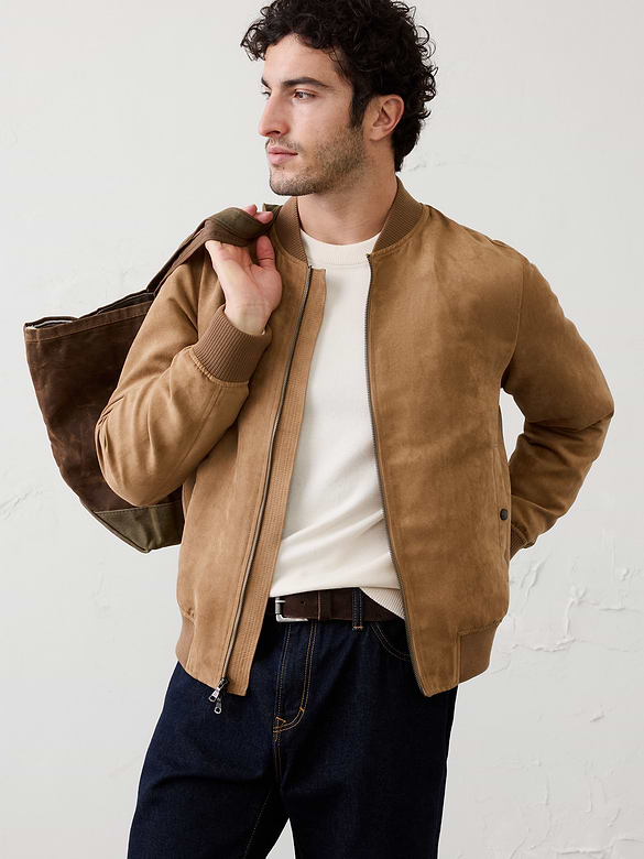 Vegan Suede Bomber