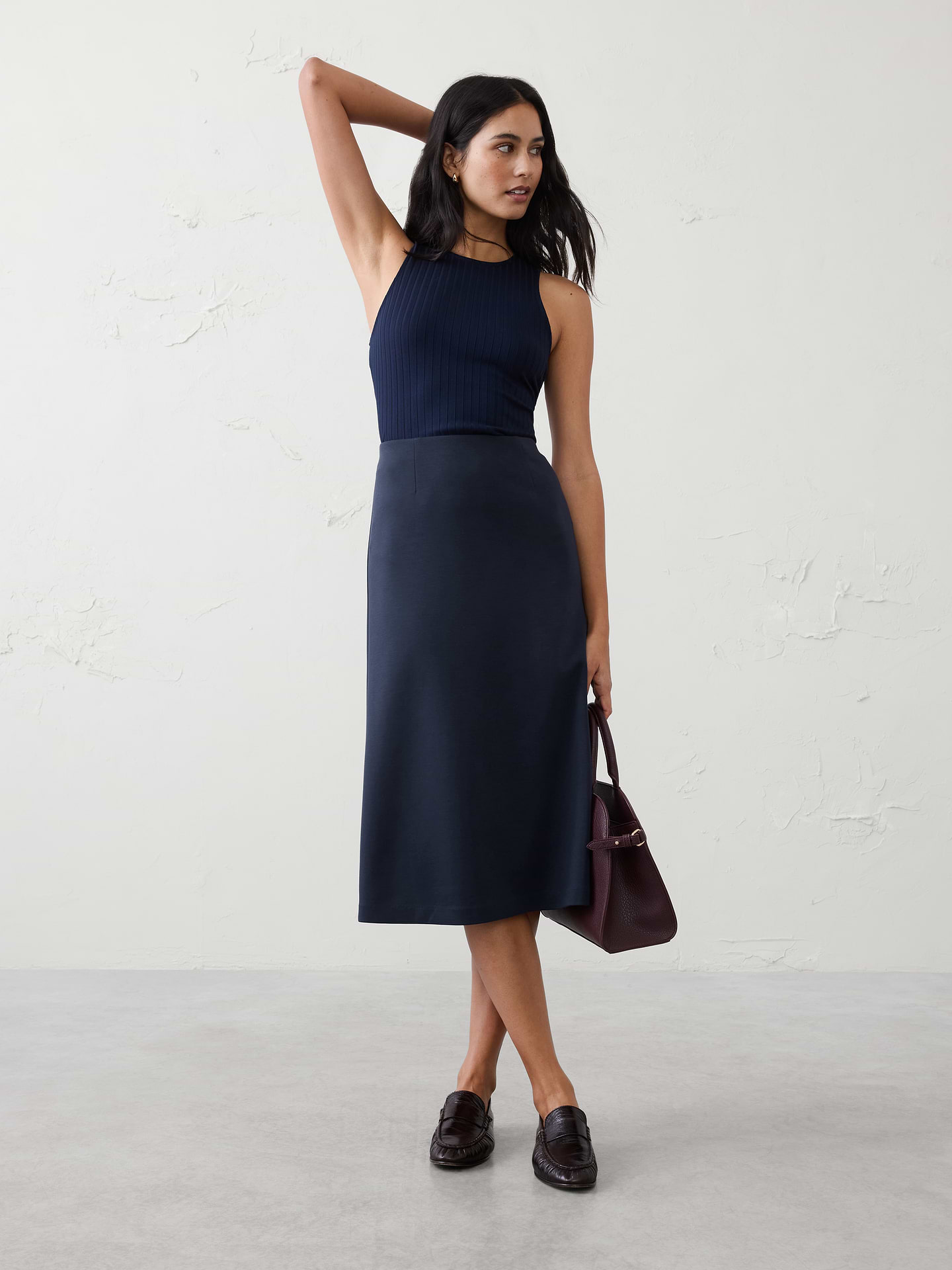 Image number 1 showing, Soft Touch Midi Skirt