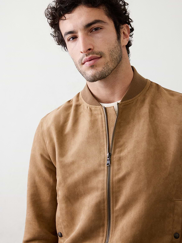 Vegan Suede Bomber