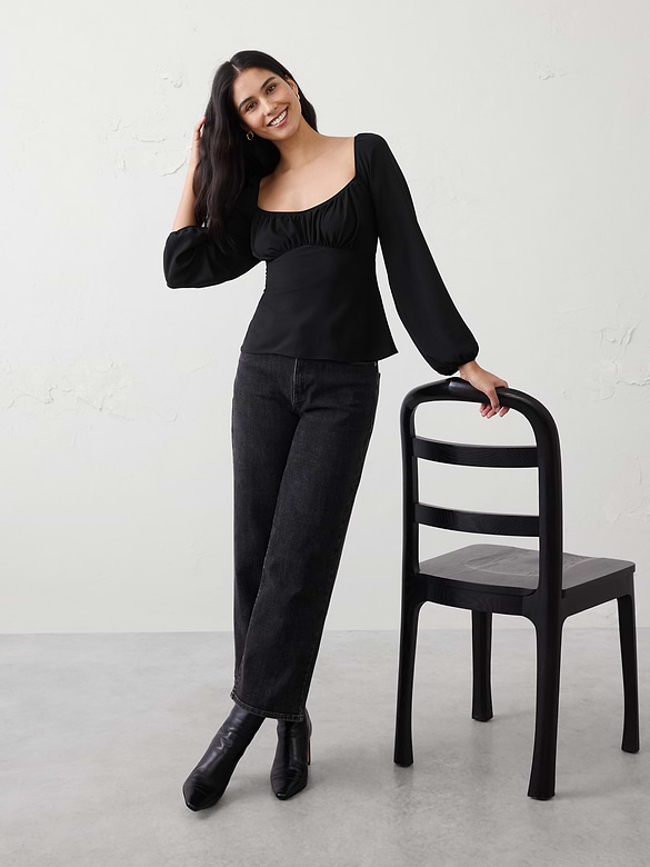 Shirred Bodice Top