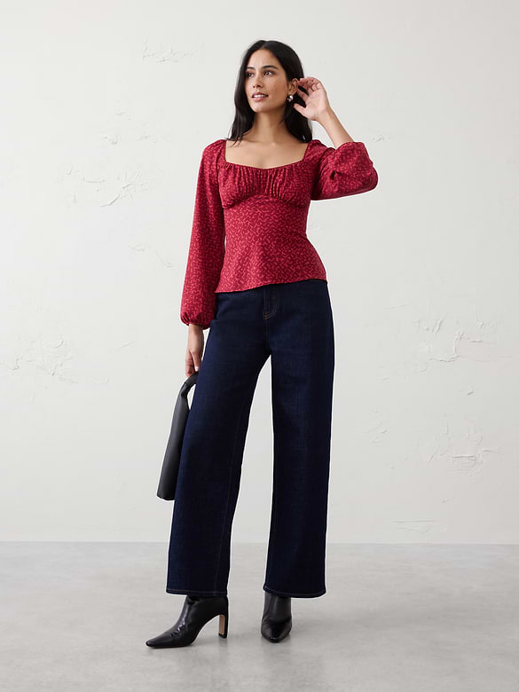 Shirred Bodice Top