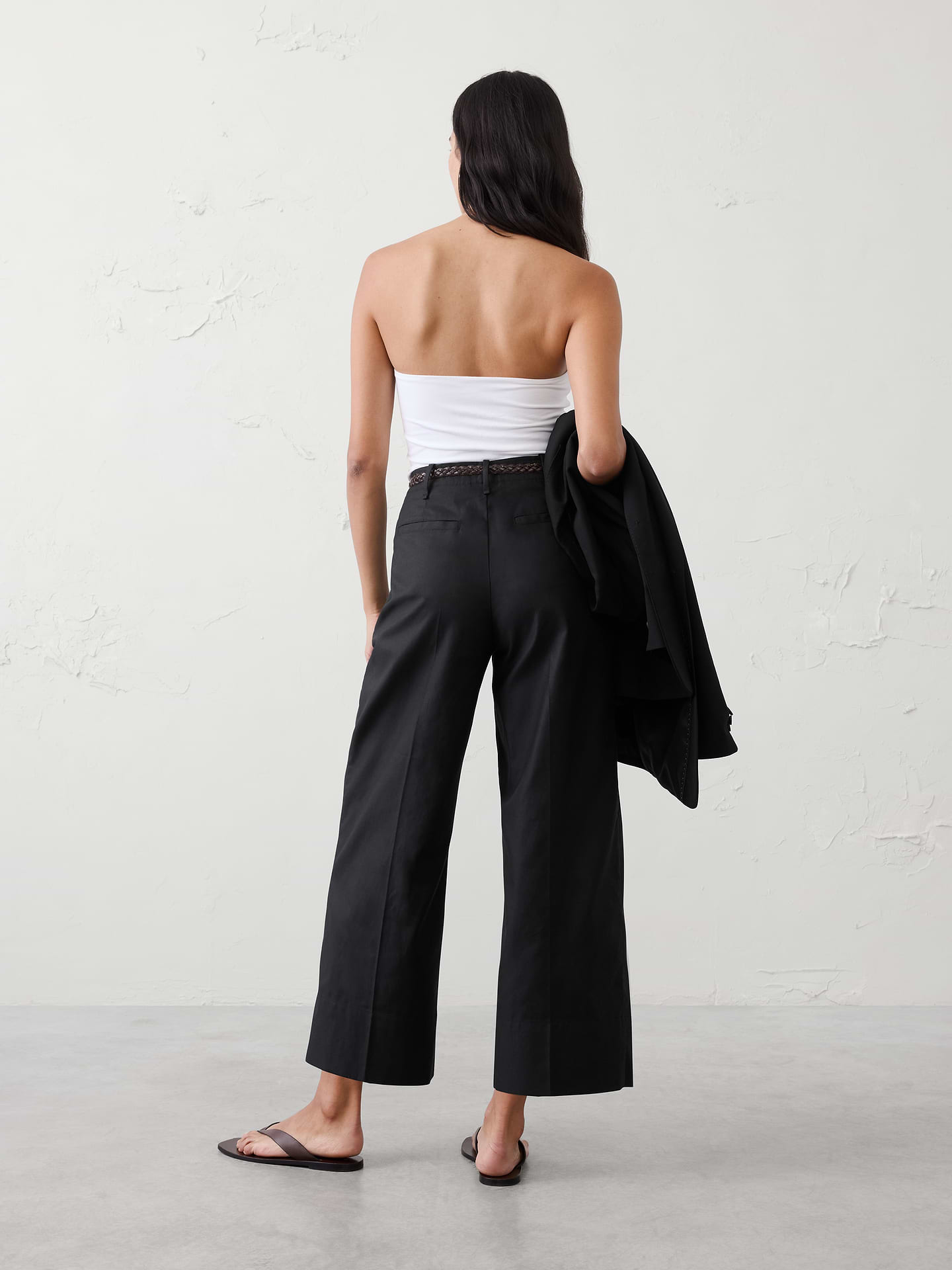 Image number 5 showing, Wide-Leg High-Rise Cropped Pant