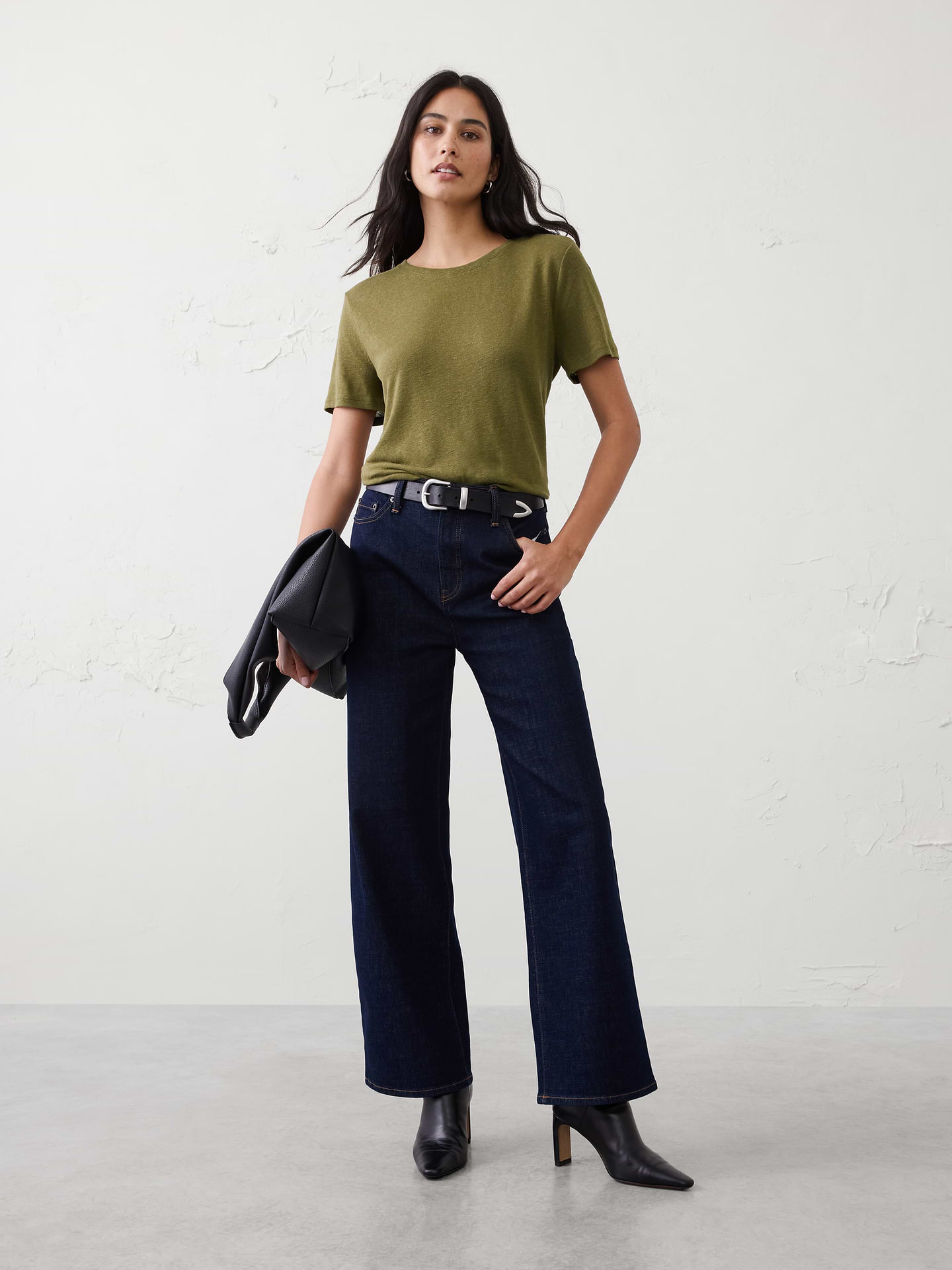 Image number 1 showing, Linen-Blend T-Shirt