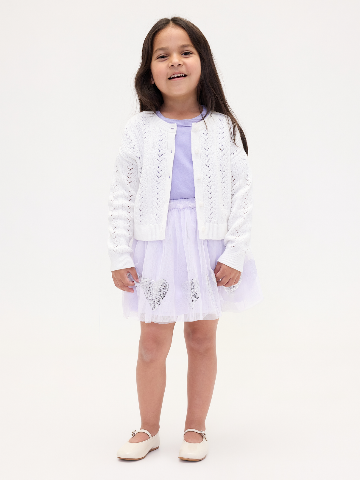 Baby & Toddler Tulle & Sequin Heart Skirt