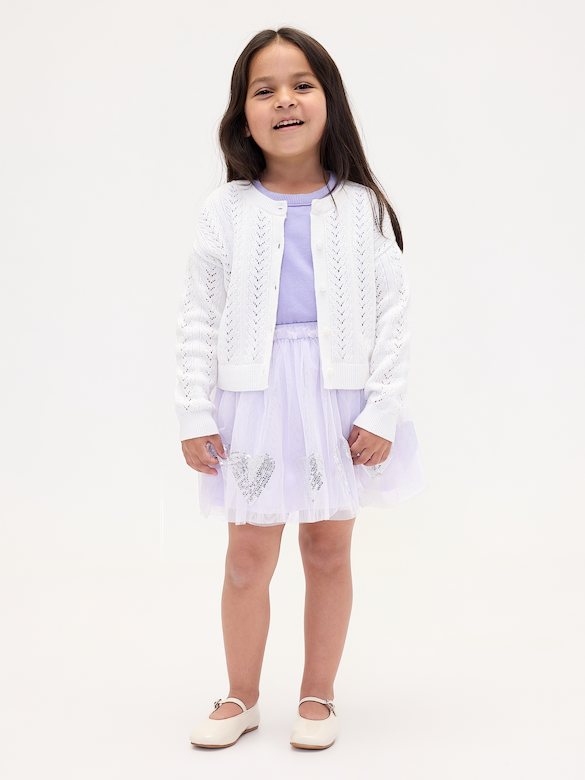 Baby & Toddler Tulle & Sequin Heart Skirt