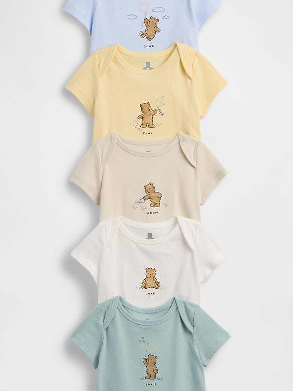 Baby First Favorites Organic Cotton Bodysuit (5-Pack)