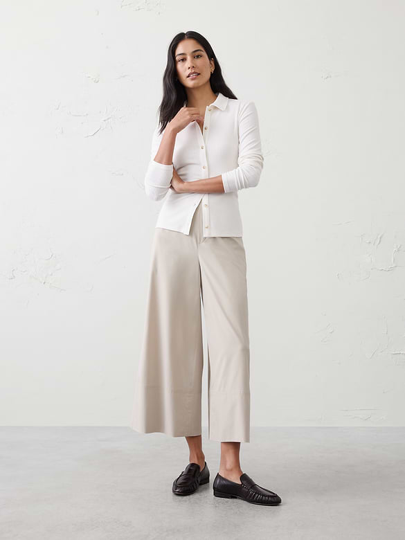 Anyday Wide-Leg High-Rise Airstretch Cropped Pant