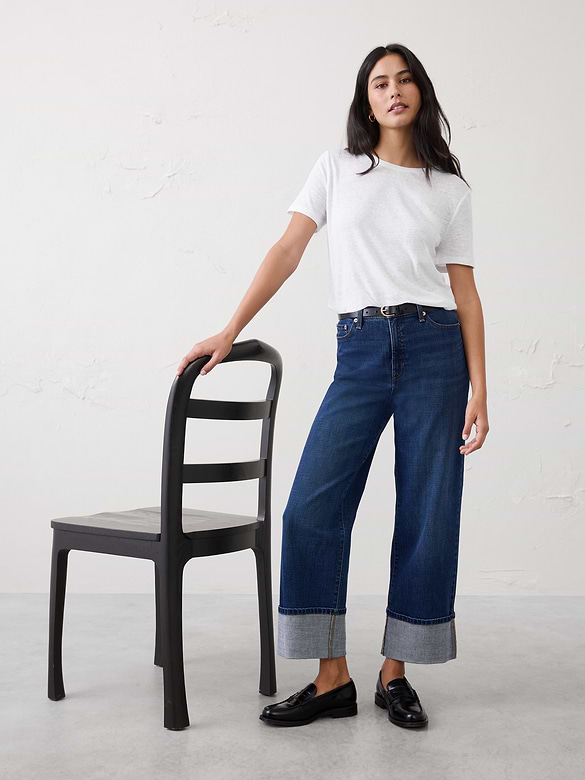 Linen-Blend T-Shirt
