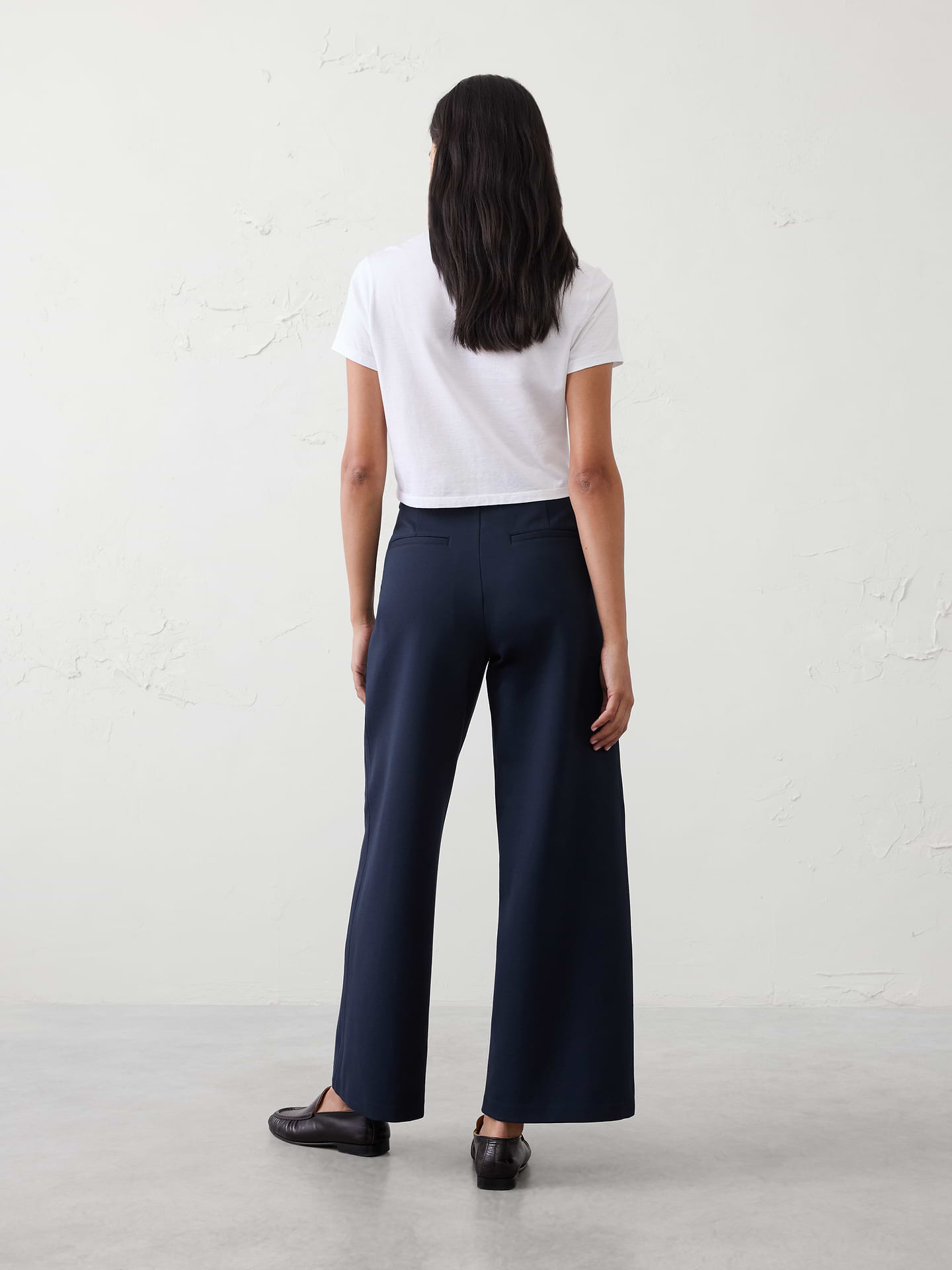 Image number 2 showing, Wide-Leg High-Rise Ponte Pant