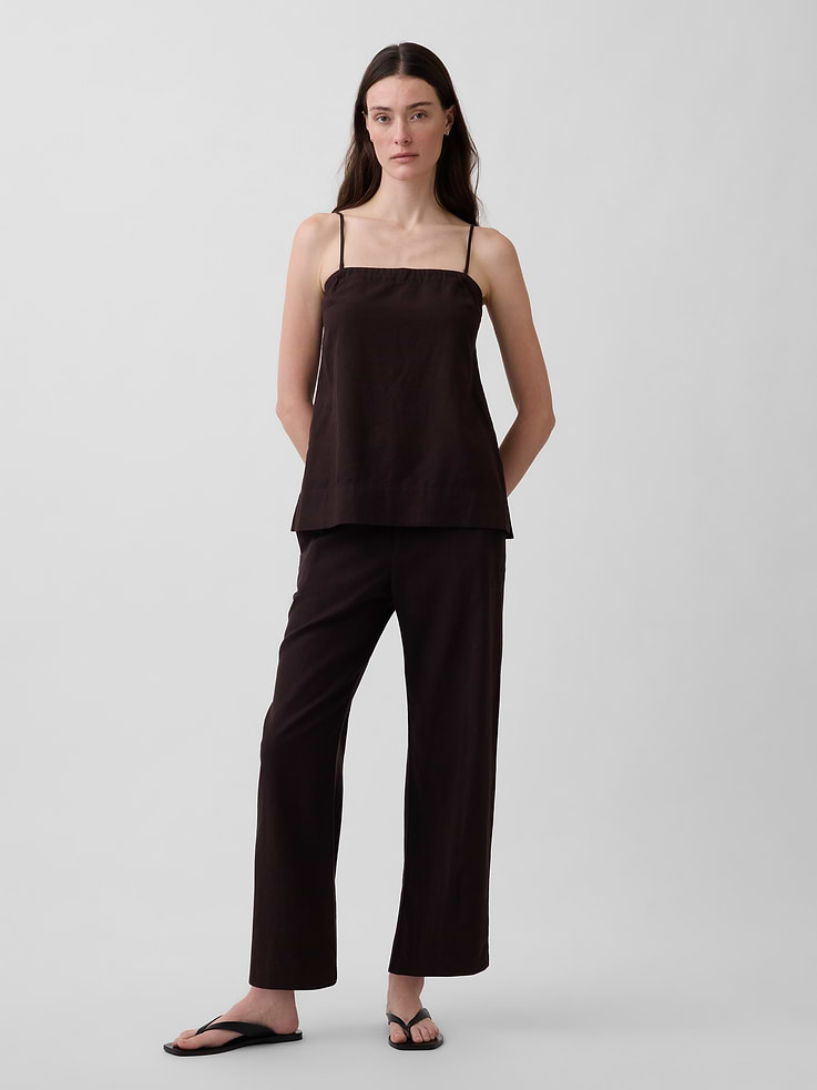 Image number 2 showing, Linen-Blend Cami