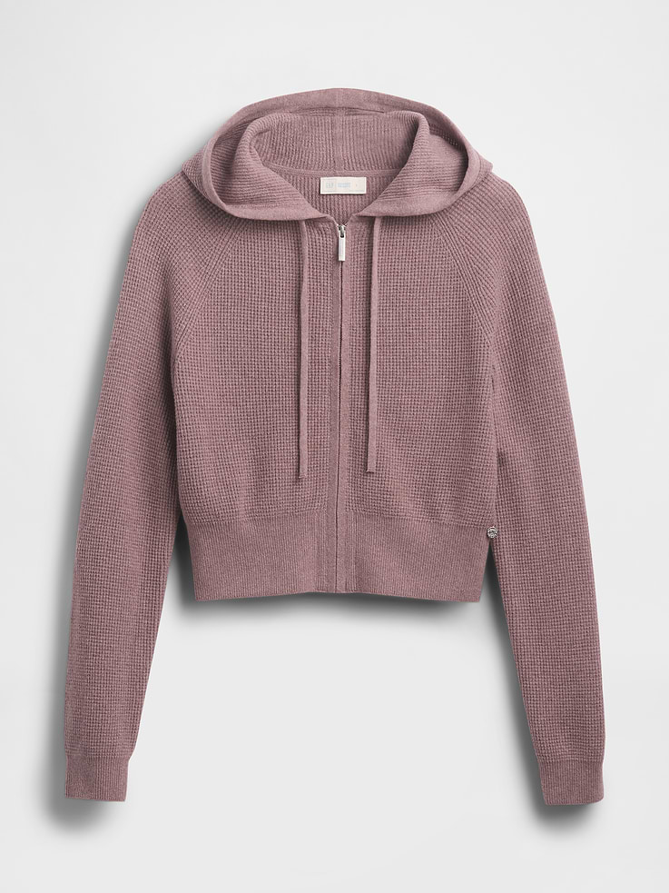 Image 6 of 6, Gap × Summer Fridays CashSoft Waffle Crop Hoodie