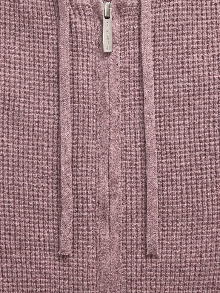 Image 4 of 6, Gap × Summer Fridays CashSoft Waffle Crop Hoodie