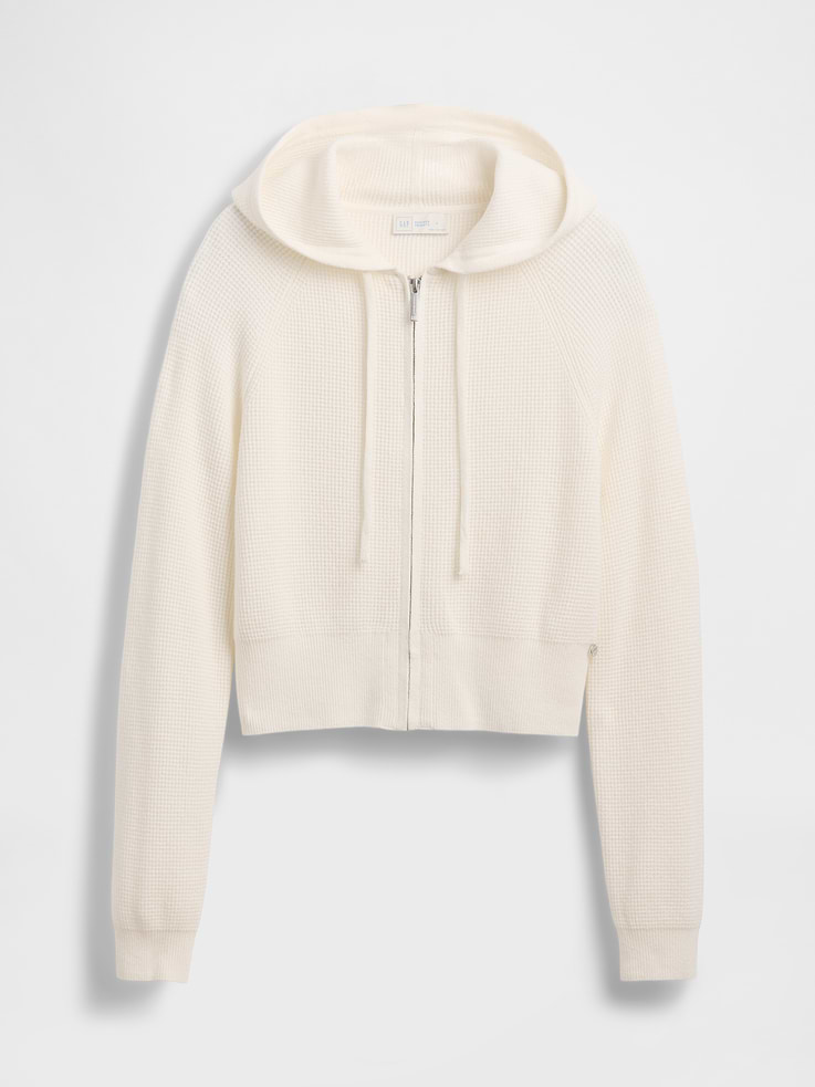 Image 6 of 7, Gap × Summer Fridays CashSoft Waffle Crop Hoodie
