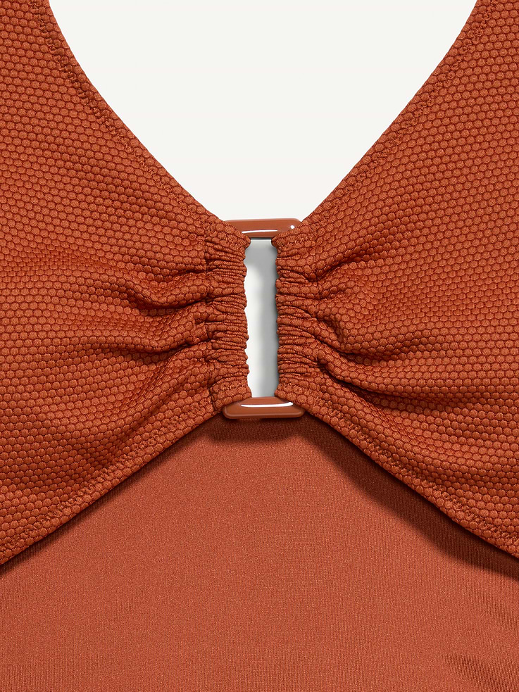 Image number 9 showing, Textured One-Piece Cut-Out Swimsuit