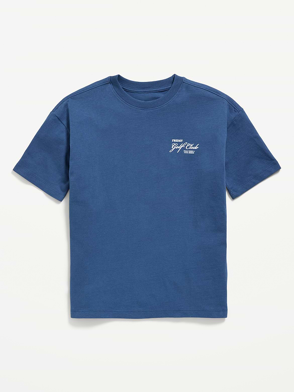 Oversized Short-Sleeve Graphic T-Shirt for Boys