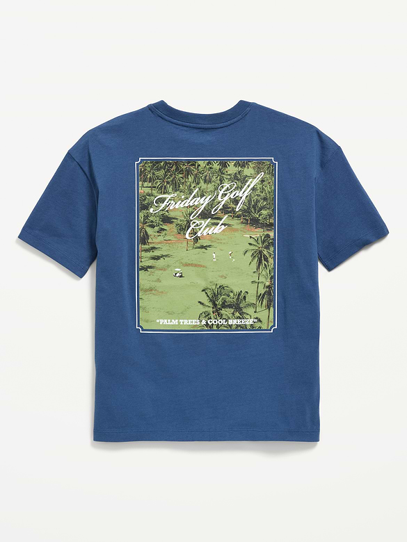 Oversized Short-Sleeve Graphic T-Shirt for Boys