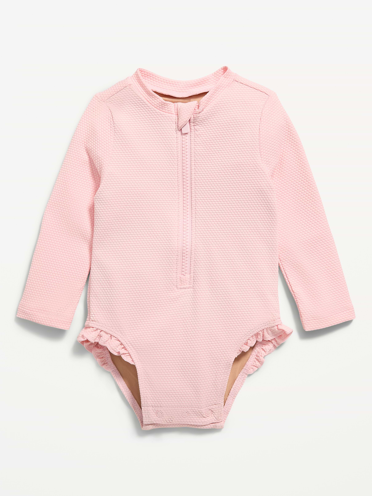 Image number 1 showing, Long-Sleeve Rashguard Swim One-Piece for Baby