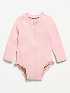 Image number 1 showing, Long-Sleeve Rashguard Swim One-Piece for Baby