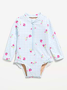 Image number 1 showing, Long-Sleeve Rashguard Swim One-Piece for Baby