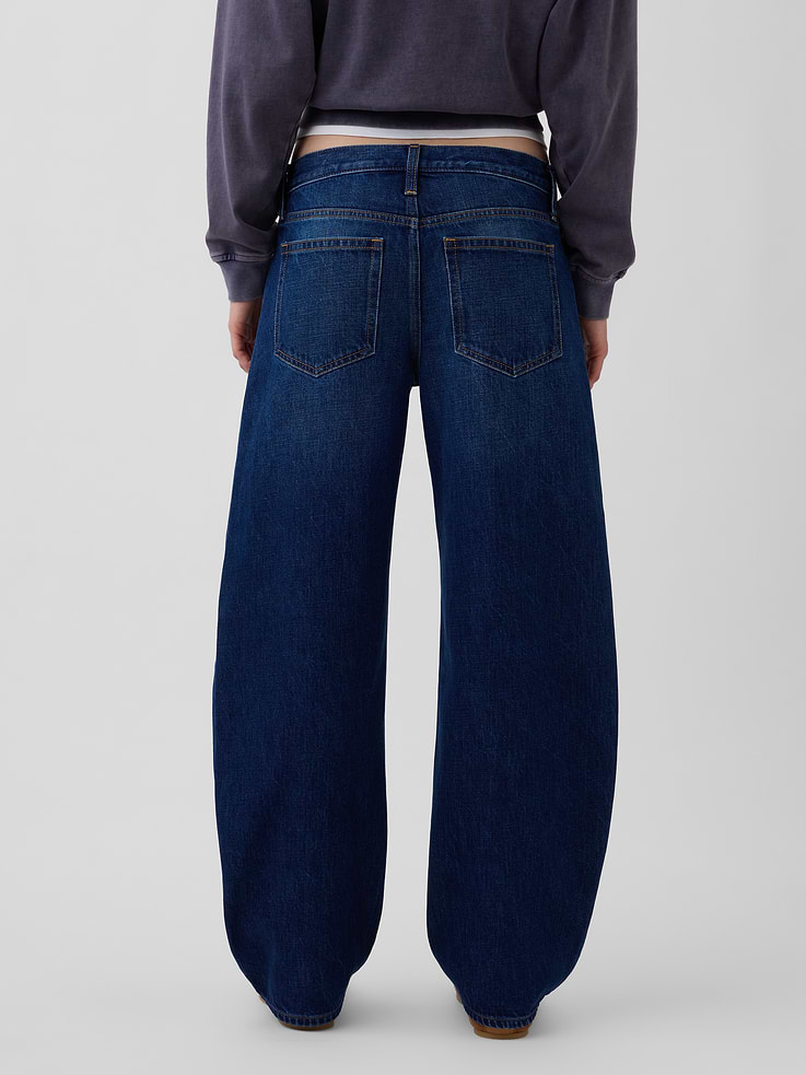 Image number 4 showing, Low Rise Barrel Jeans