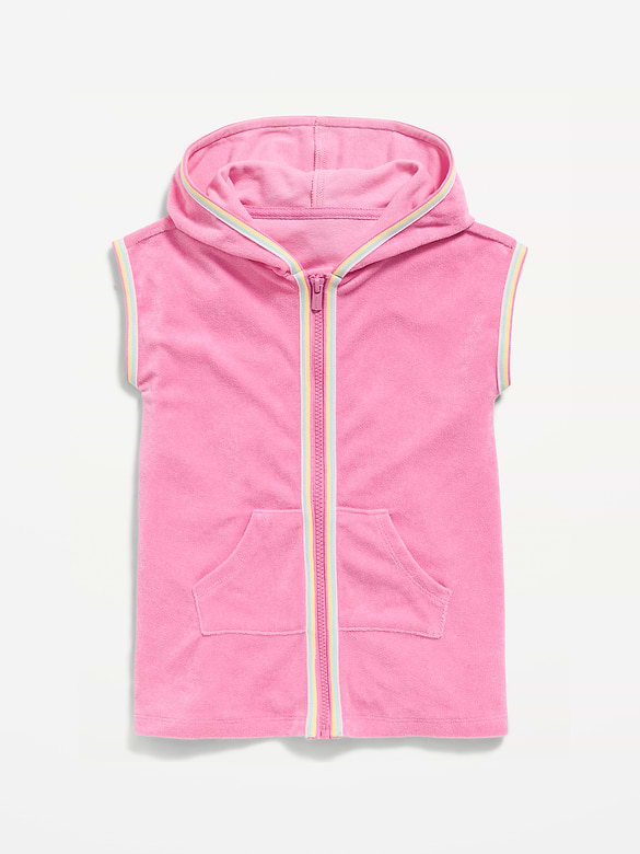 Hooded Terry Swim Cover-Up for Toddler Girls