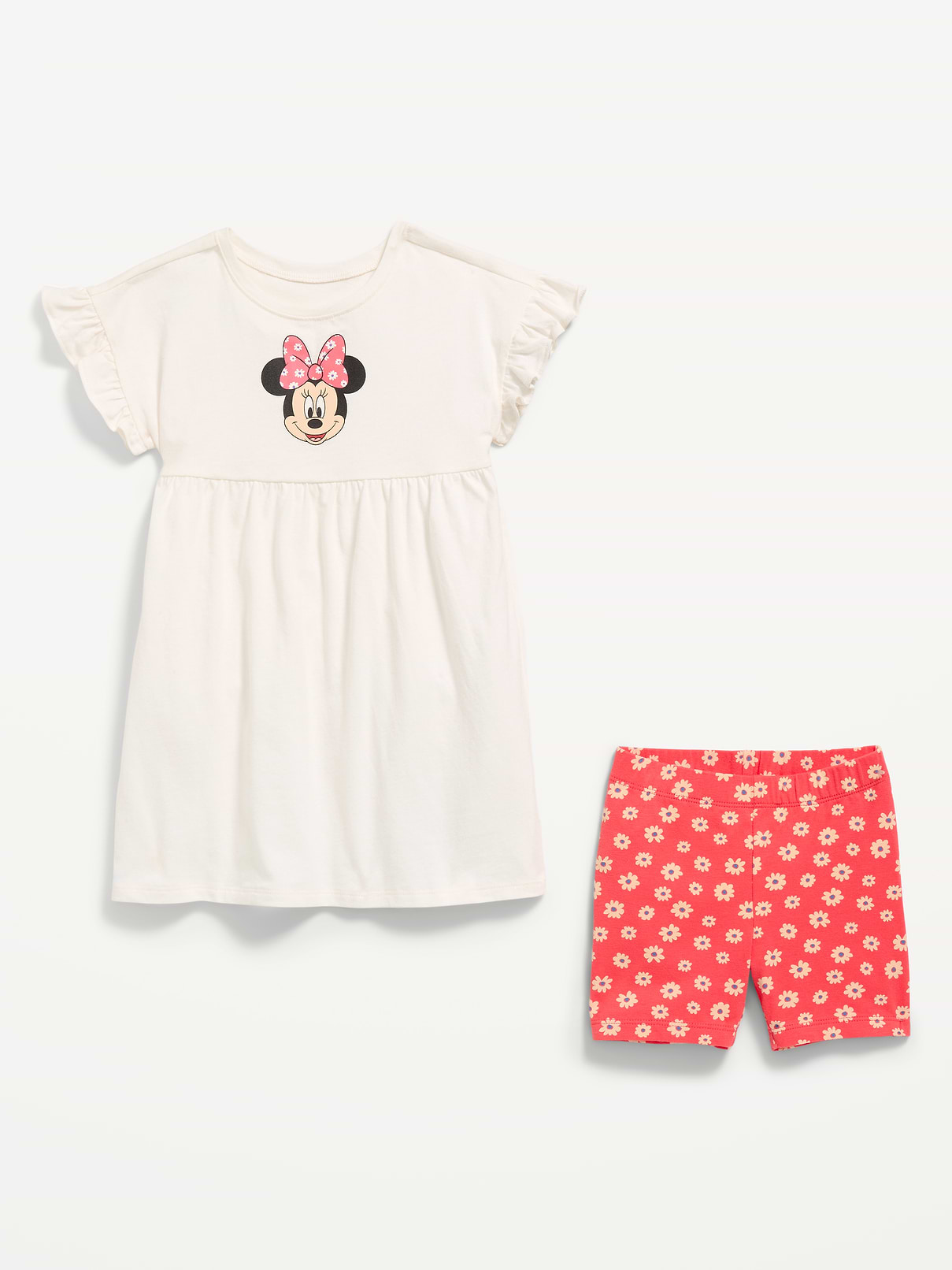 L'image numéro 2 présente Ensemble robe à manches courtes à volants et cuissard Disney® pour Toute-petite fille