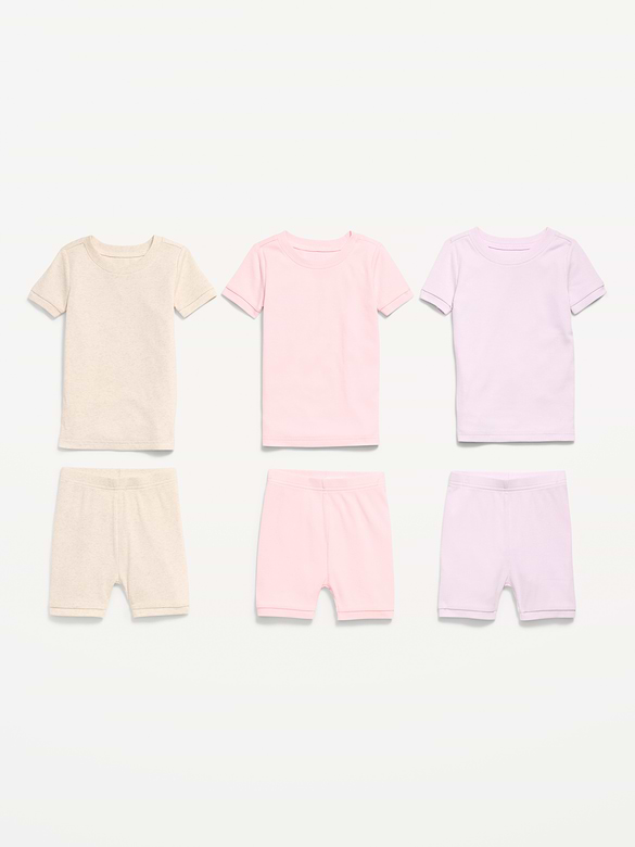 Ribbed Snug-Fit Pajama 6-Piece for Toddler & Baby
