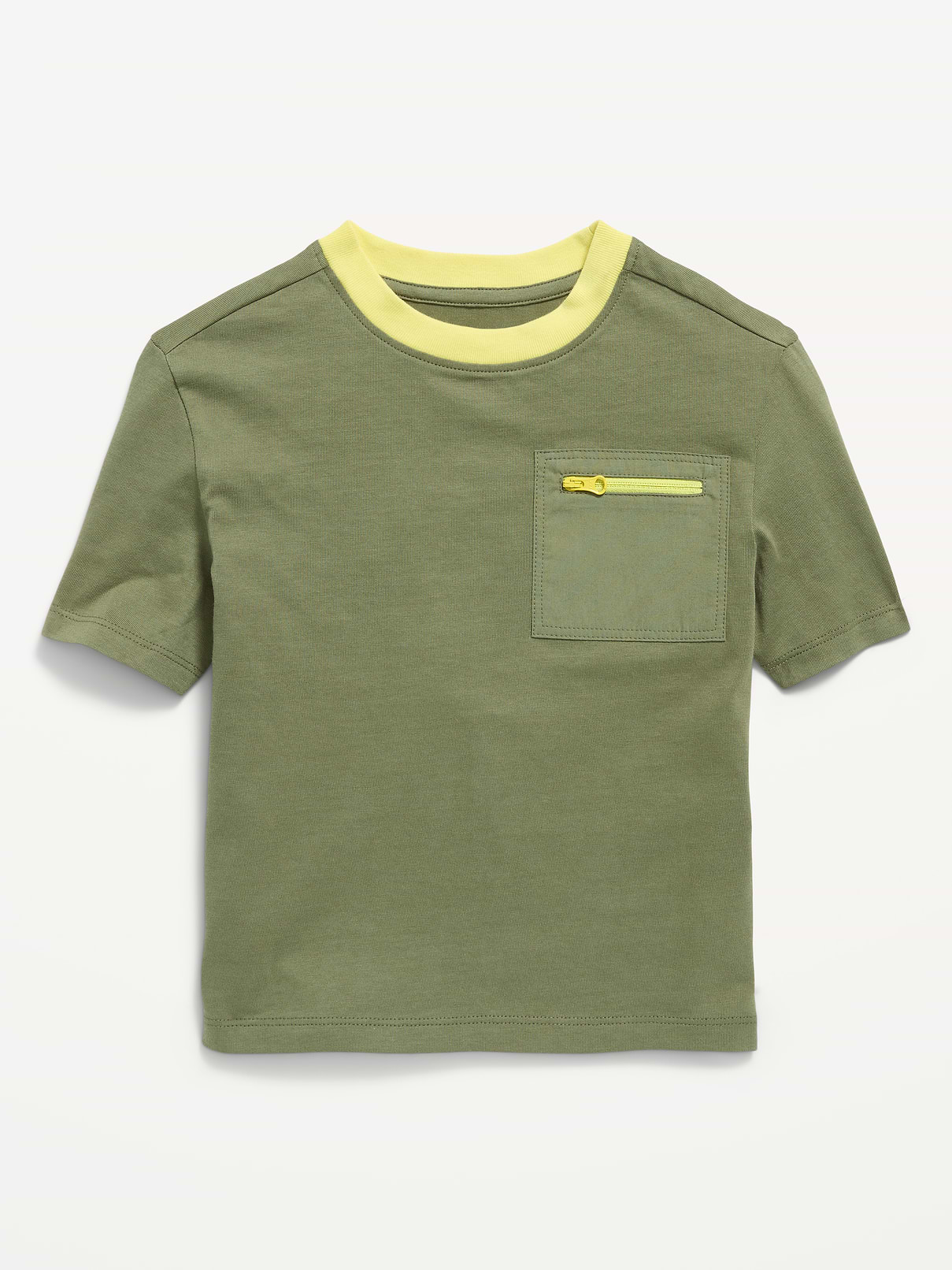 L'image numéro 1 présente T-shirt utilitaire surdimensionné à manches courtes et à poche pour tout-petit