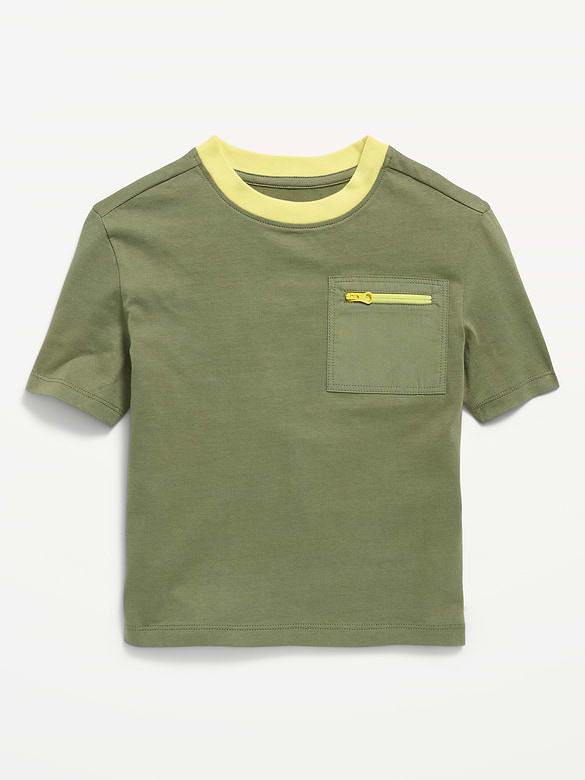 T-shirt utilitaire surdimensionné à manches courtes et à poche pour tout-petit
