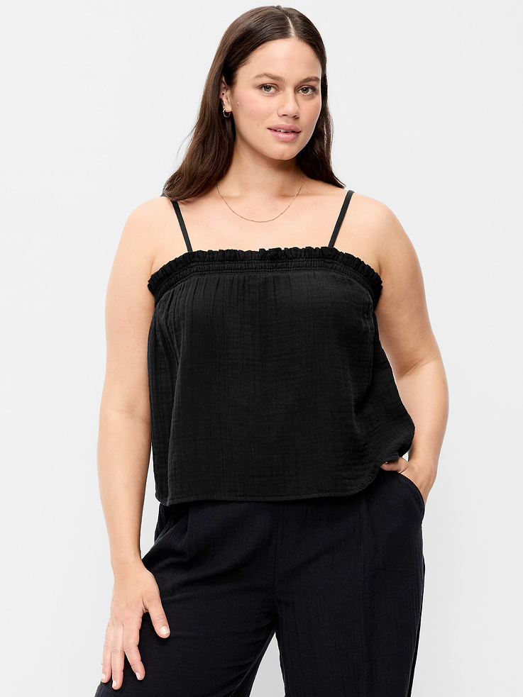 Image number 5 showing, Crinkle Gauze Tank Top