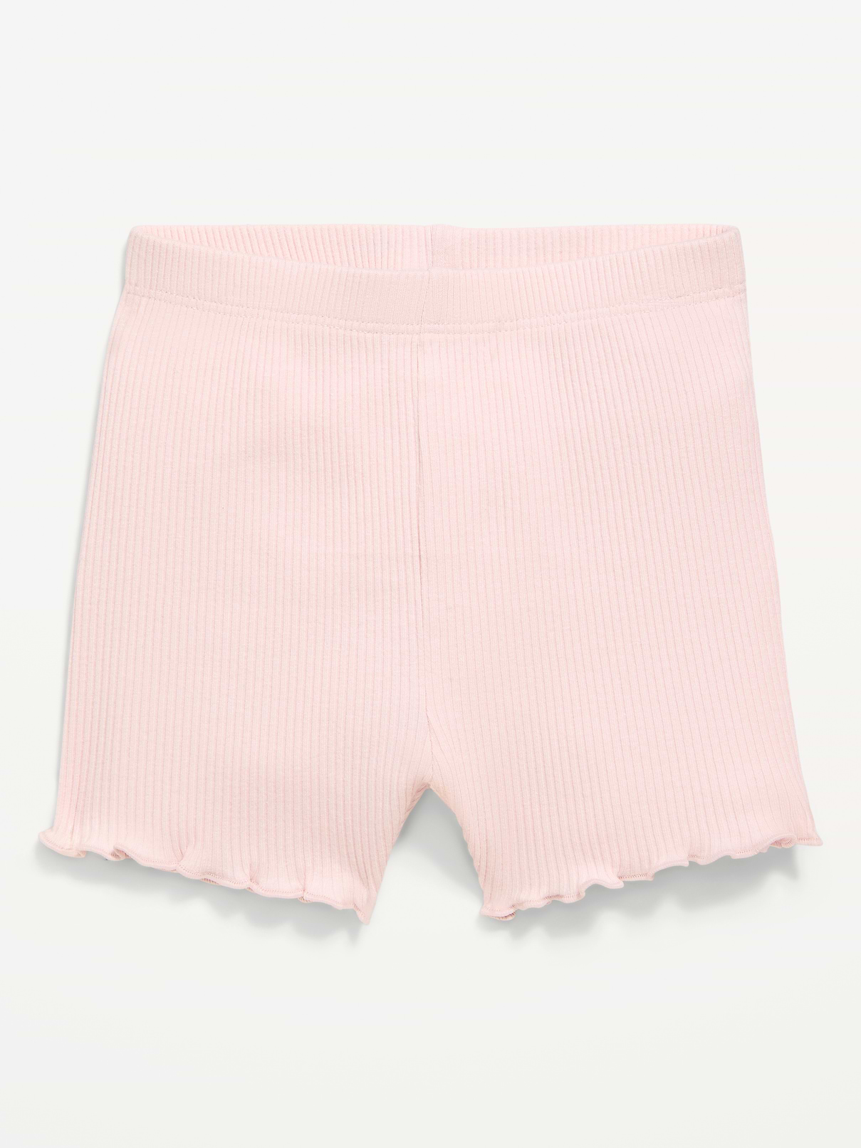 Image number 1 showing, Ribbed Lettuce-Edge Biker Shorts for Baby
