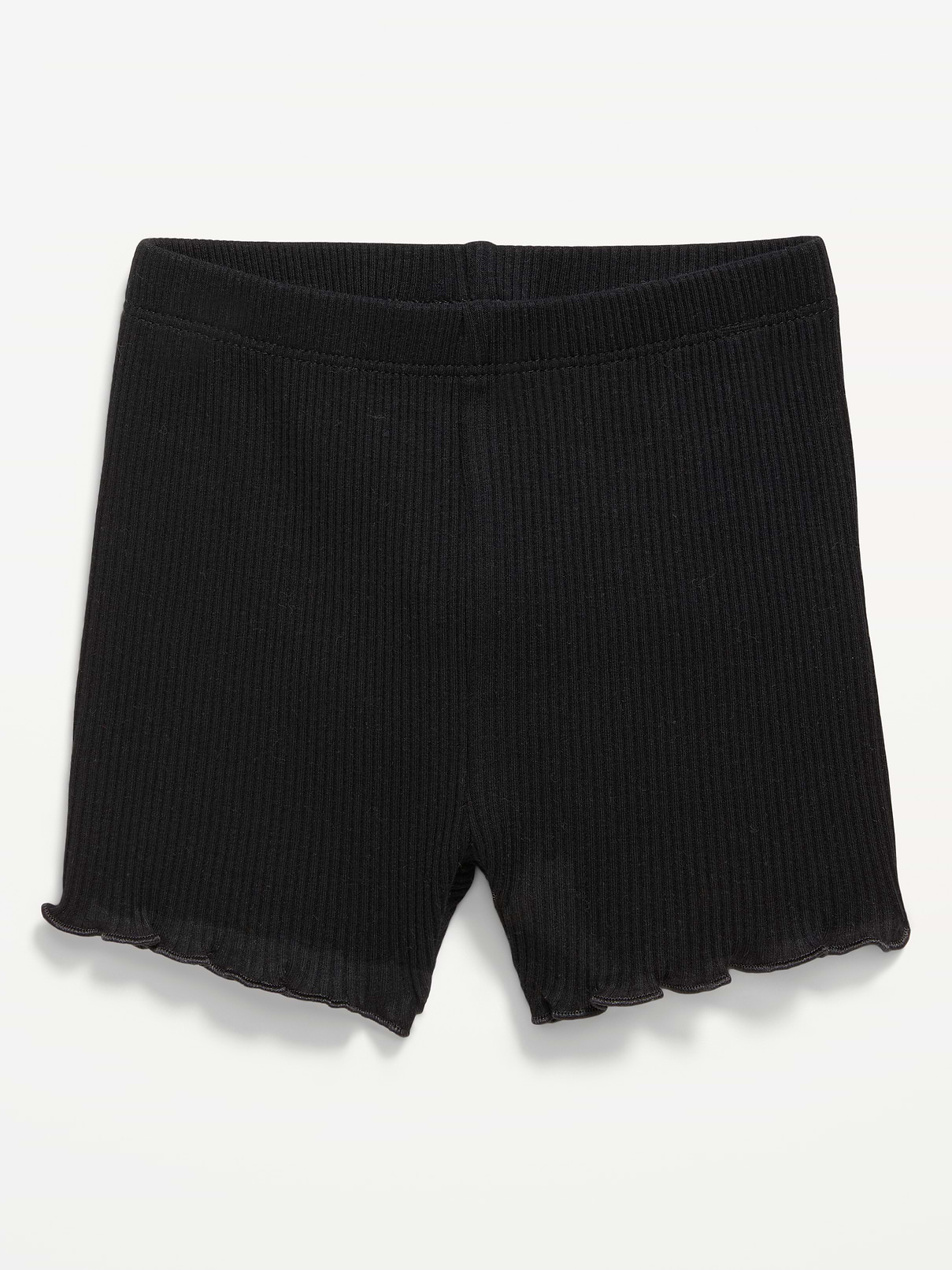 Image number 1 showing, Ribbed Lettuce-Edge Biker Shorts for Baby