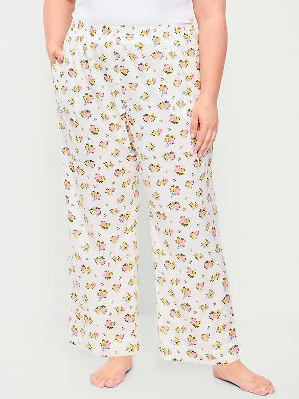 High-Waisted Poplin Pajama Pant