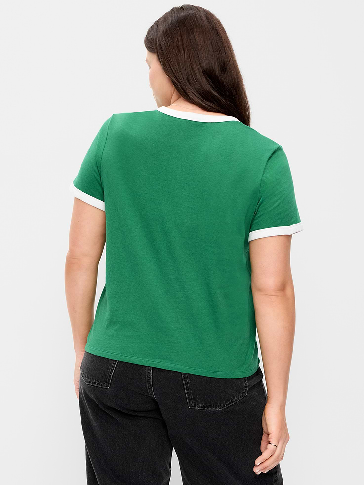 Image number 7 showing, EveryWear Crew-Neck Graphic Ringer T-Shirt