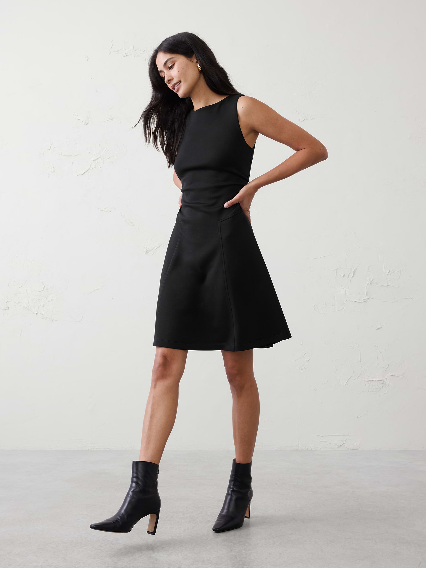 Image number 1 showing, Soft Touch Shirred-Waist Knee-Length Dress
