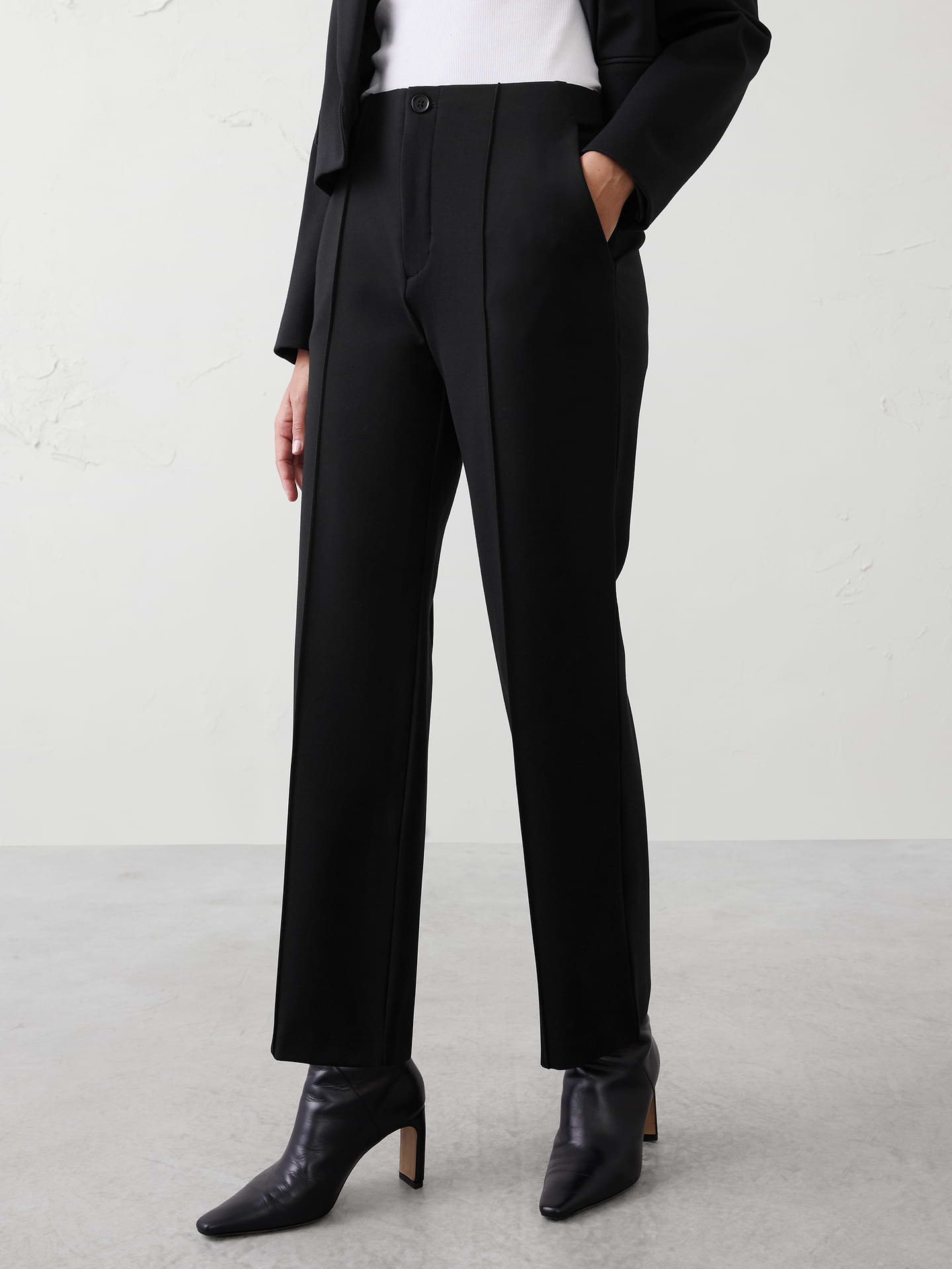 Image number 3 showing, Straight High-Rise Ponte Pant