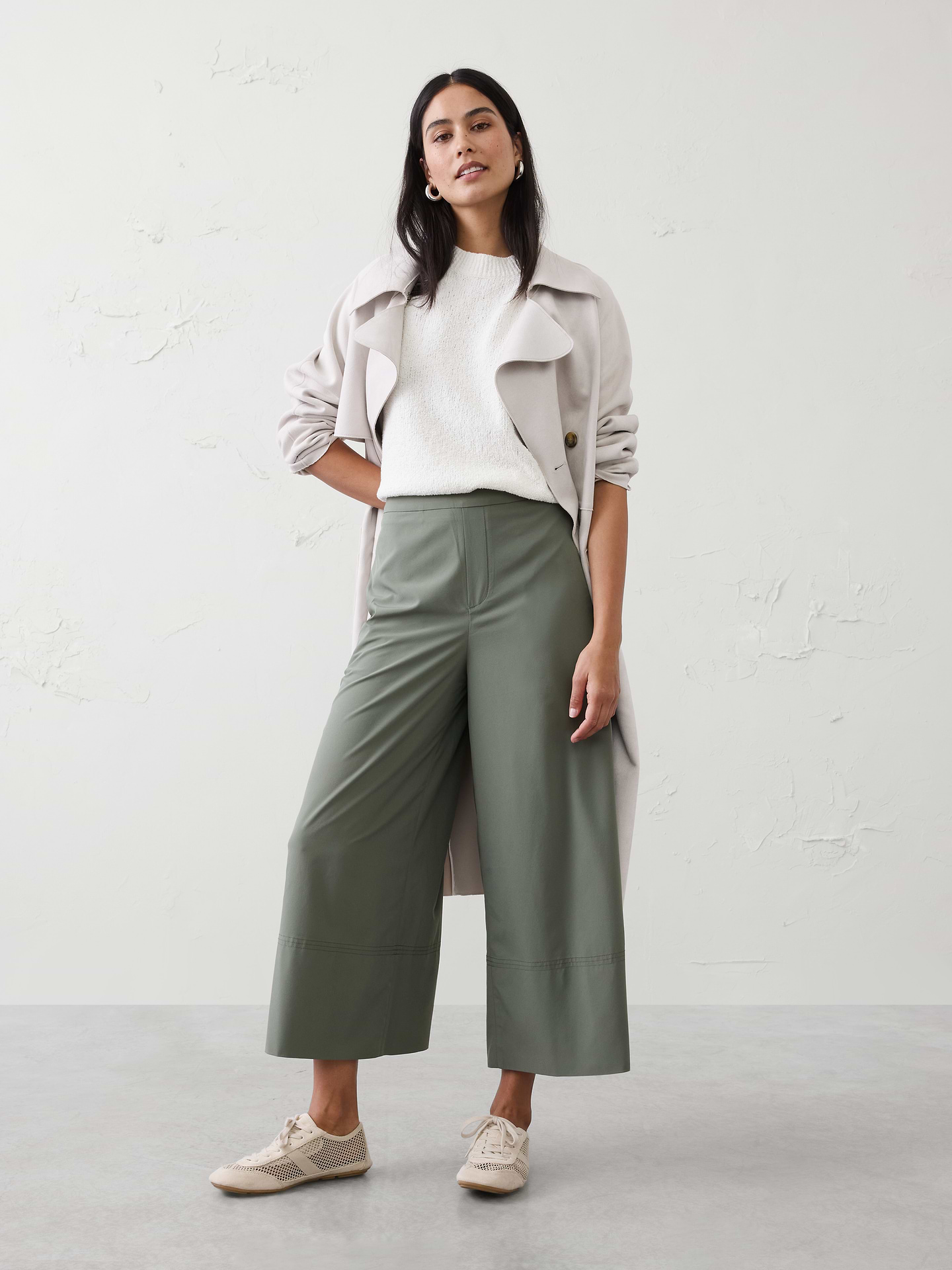 Image number 1 showing, Anyday Wide-Leg High-Rise Airstretch Cropped Pant
