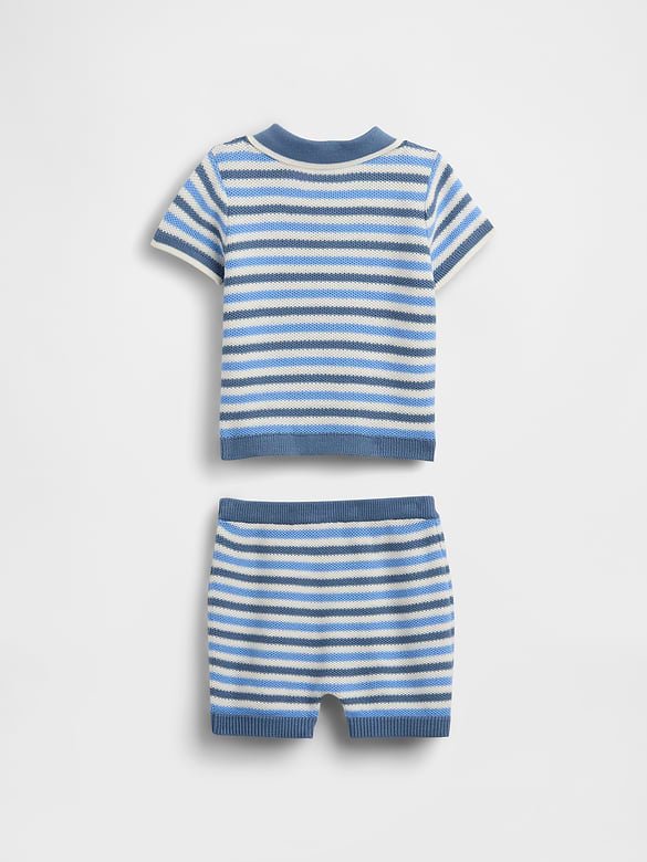Baby Sweater Polo Outfit Set