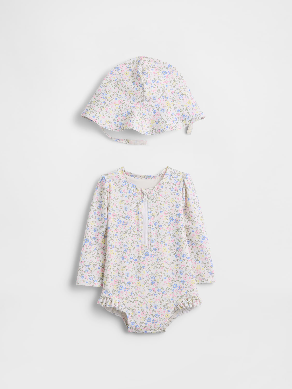Baby Floral Rash Guard Swim Set