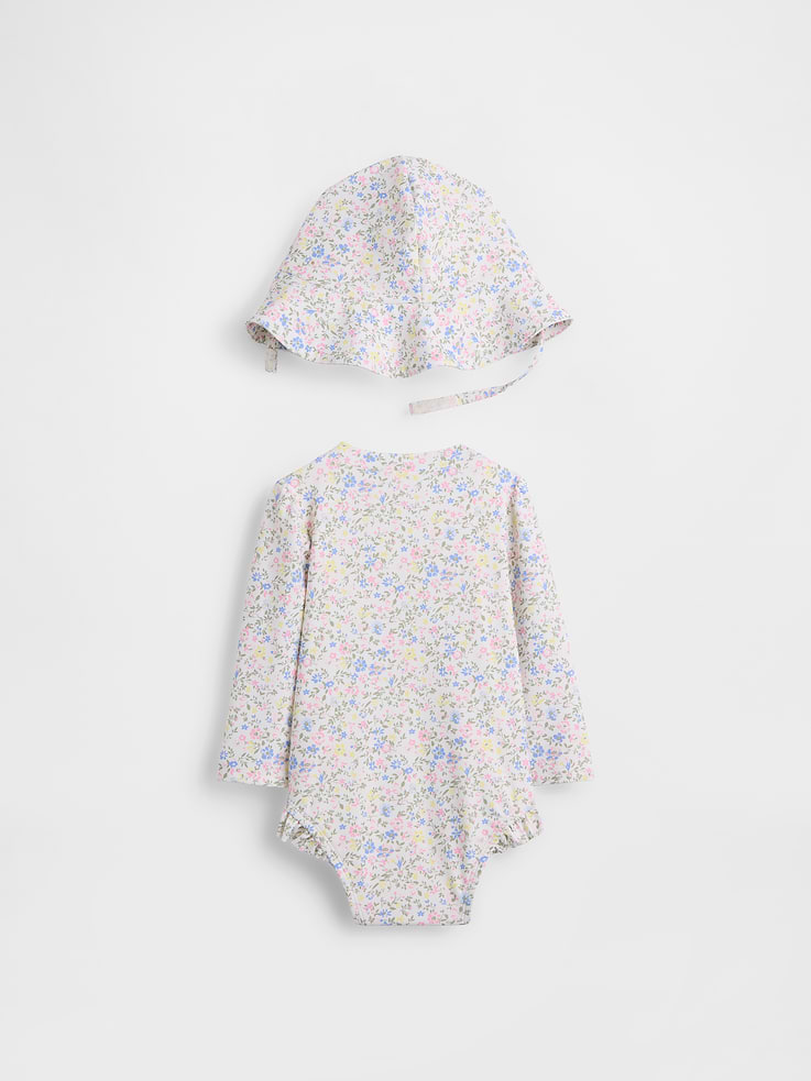 Image number 2 showing, Baby Floral Rash Guard Swim Set