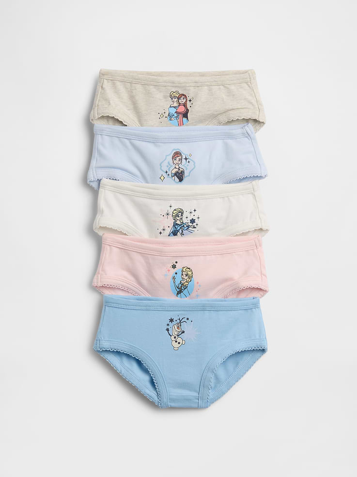 Image 1 de 1, Des personnages pour vos petits trésors. Pour embellir chaque journée., Coton extensible doux., Taille et ouvertures de jambes élastiques., Imprimés de personnages de la Reine des neiges de Disney assortis sur le devant., Fait de coton biologique à 95 % cultivé sans pesticides ni engrais synthétiques., Ce produit a été fabriqué dans une usine qui investit dans l’égalité des genres et l’autonomisation des femmes grâce au programme Reimagining Industry to Support Equality (RISE). Pour en savoir plus, visitez gapinc.com/equite ., Produit #886319
