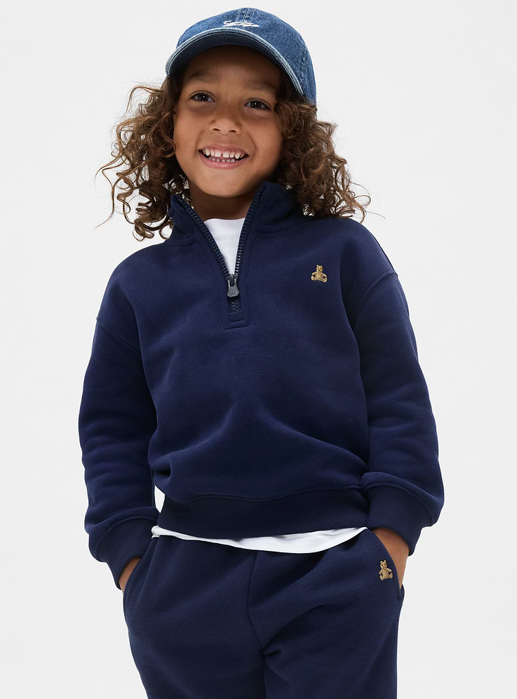 Image number 1 showing, Baby & Toddler VintageSoft Quarter-Zip Pullover