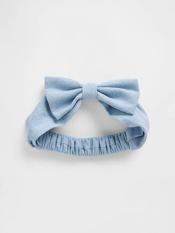 Baby Denim Bow Headband