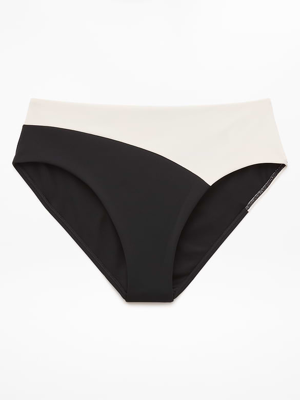 High Waist Cheeky Colorblock Swim Bottom