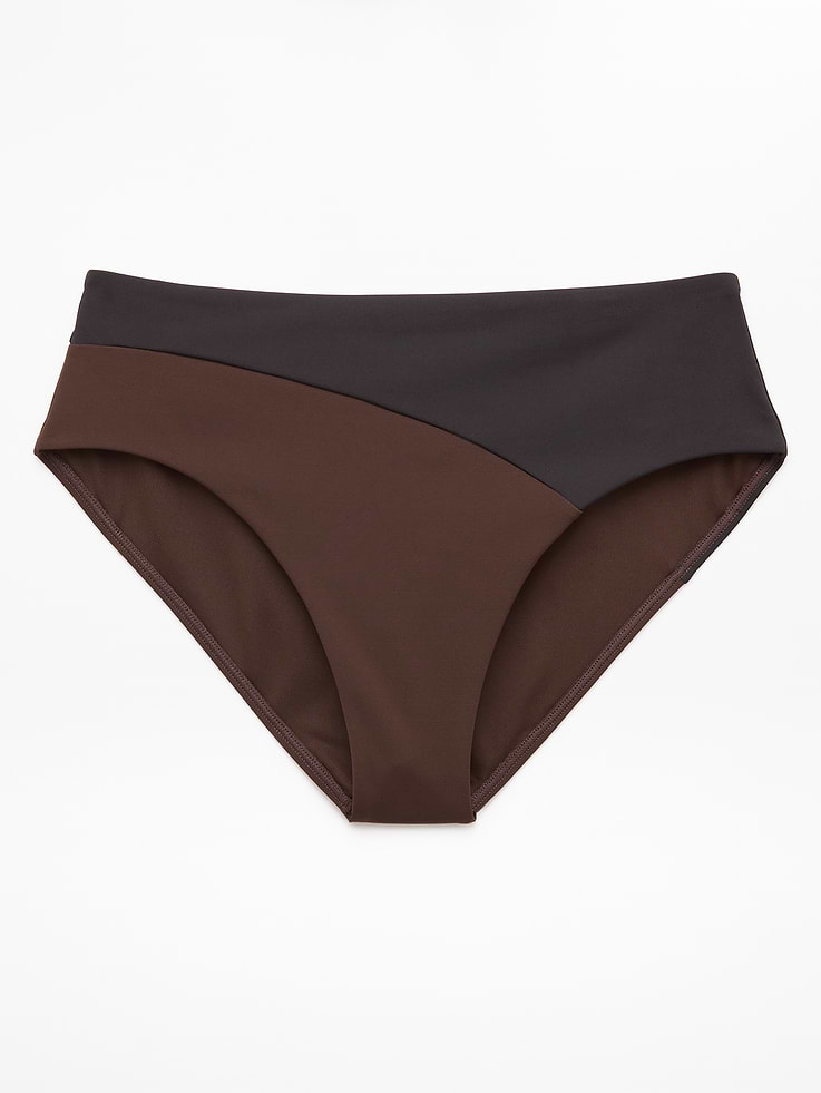 Image number 6 showing, High Waist Cheeky Colorblock Swim Bottom