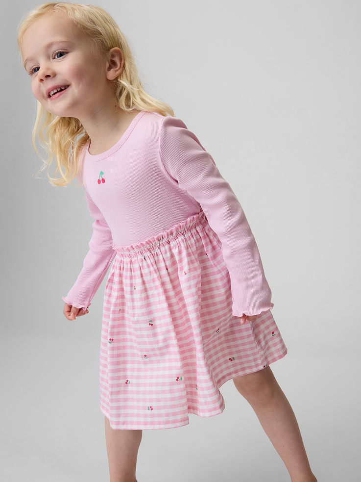 Image number 1 showing, Baby & Toddler Mixed Media Dress