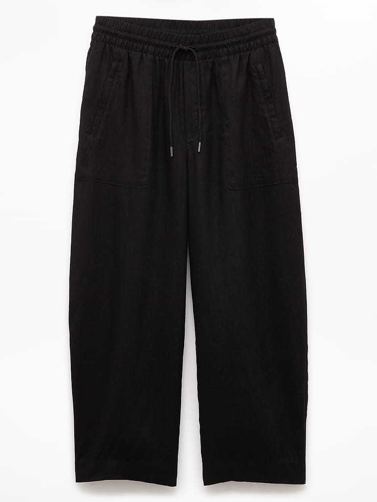 Image number 7 showing, Retreat Linen Easy Barrel Crop Pant