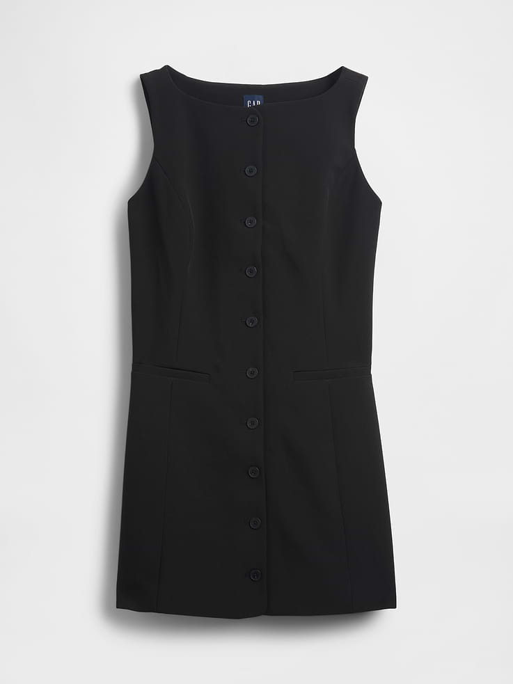 Image number 5 showing, BiStretch Button-Front Mini Dress