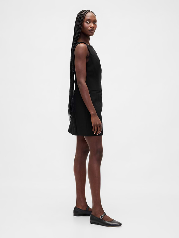 BiStretch Button-Front Mini Dress